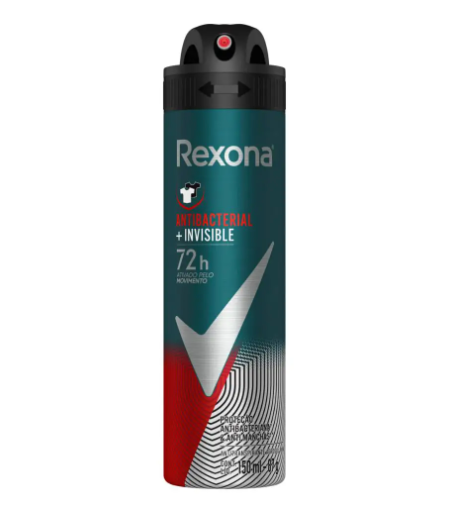 Rexona Men Deodorant Antiperspirant Antibacterial + Invisible 150ml